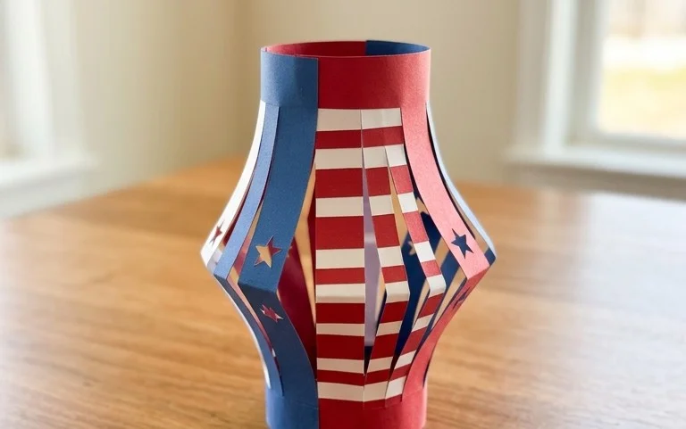 Paper Lantern Kid's Craft 4th of July Style - The Crafting Chicks